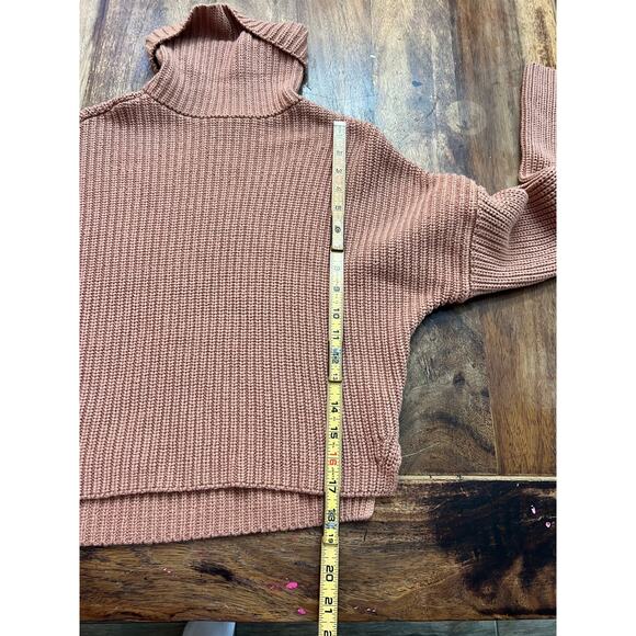Abercrombie & Fitch Avery Camel Brown Tan Turtleneck Cropped Sweater Size XS - Picture 7 of 7